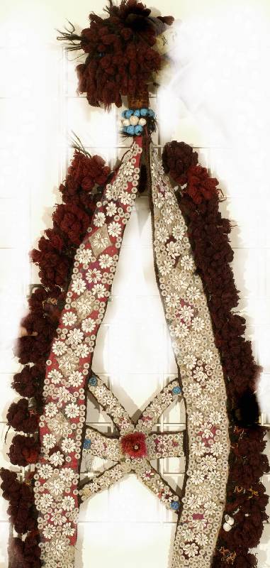 Kamel Schmuck, Uzbekistan, ca. 30 Jahre, Wolle auf Wolle, EHZ: 2, mit Muscheln und KnÖpfen