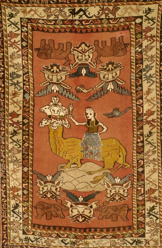 Ghochan, Persien, ca. 40 Jahre, Wolle auf Wolle, ca. 190 x 130 cm, EHZ: 3 SchÄtzwert: 950 EURO.