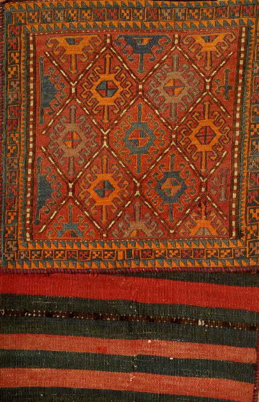 Sumagh doppeltasche Afschar, Persien, um 1940, Wolle auf Wolle, ca. 130 x 48 cm, SchÄtzwert: 900.- EURO, EHZ: 2