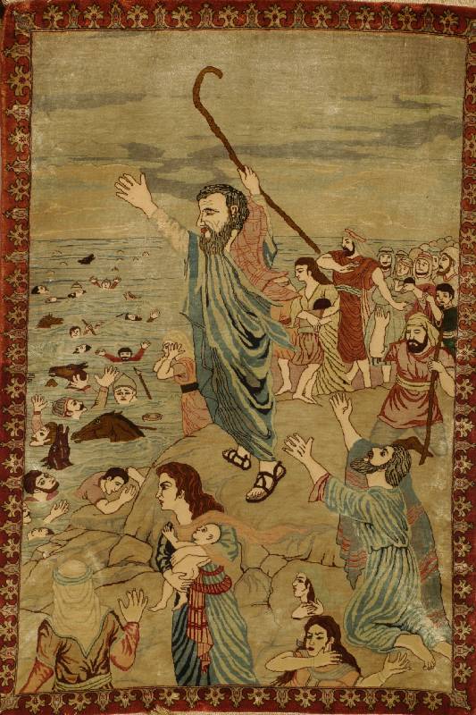 Ghom Seide, Persien, ca. 30 Jahre, Naturseide mit ca 10% Wolle, ca. 116 x 80 cm, SchÄtzwert: 3200.- EURO, ca. 900.000 Kn/qm, selten, EHZ: 1-2