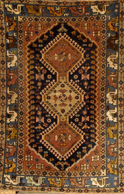 Yalameh, Persien, ca. 40 Jahre, Wolle auf Wolle, ca. 153 x 100 cm, SchÄtzwert: 600.- EURO, EHZ: 3-4