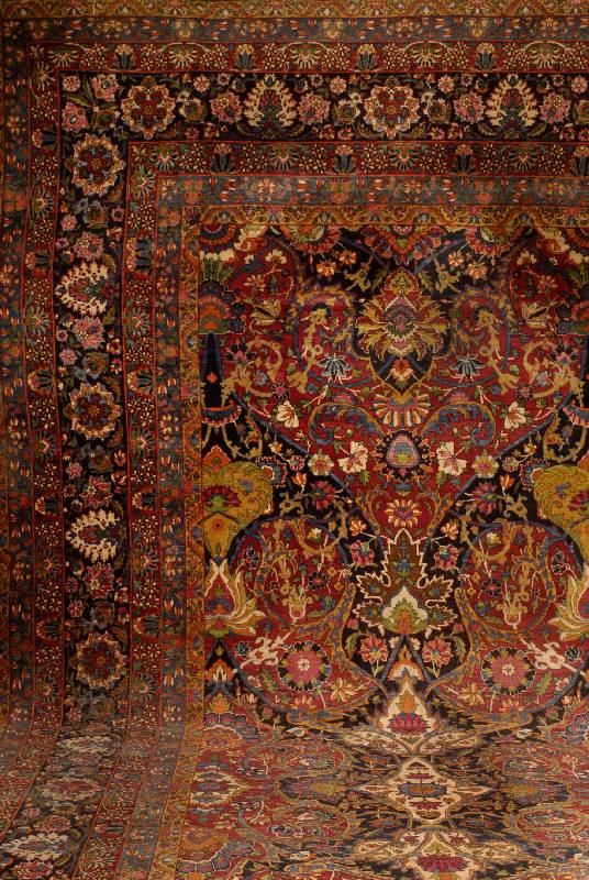 Yazd, Persien, um 1900, Wolle auf Baumwolle, ca. 603 x 407 cm, SchÄtzwert: 14500.- EURO, EHZ: 4