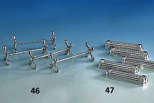 11 MesserbÄnkchen, 800er Silber, deutsch, L. ca. 8 cm
