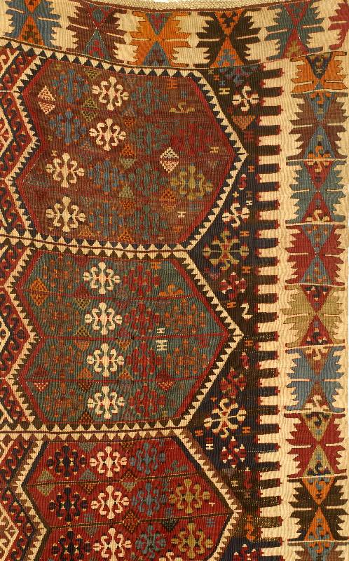 Anatol Kelim (fragment), TÜrkei, um 1920, Wolle auf Wolle, ca. 370 x 95 cm, SchÄtzwert: 1500.- EURO, EHZ: 3