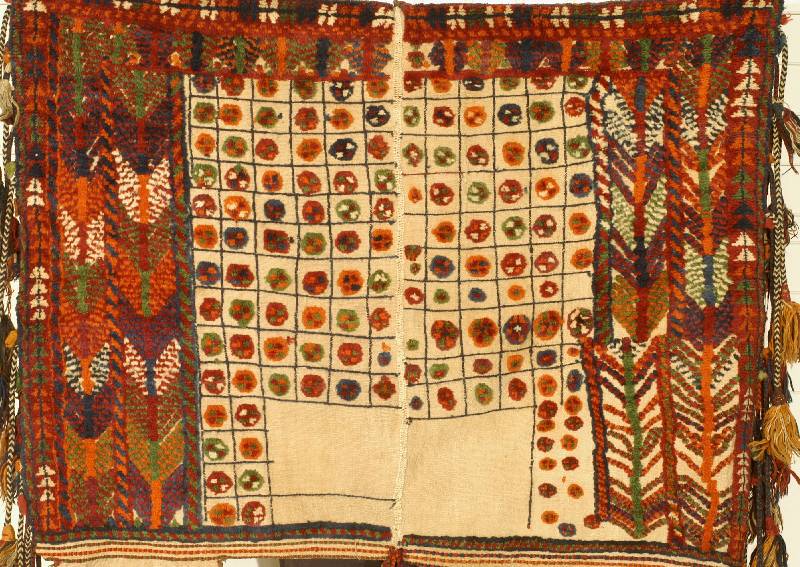 Pferdedecke Gashgai, Persien, ca. 50 Jahre, Wolle auf Wolle, ca. 134 x 145 cm, SchÄtzwert: 850.- EURO, EHZ: 3