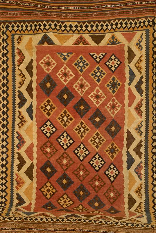 Shahsawan kelim, Persien, ca. 60 Jahre, Wolle auf Wolle, ca. 268 x 153 cm, SchÄtzwert: 1100.- EURO, EHZ: 3