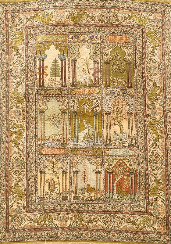 Kaiseri, TÜrkei, ca. 40 Jahre, reine Naturseide, ca. 138 x 104 cm, SchÄtzwert: 2500.- EURO, EHZ: 2