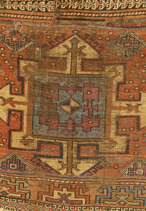 Shahsawan Taschenfront, Persien, um 1820, Wolle auf Wolle, ca. 94 x 93 cm, SchÄtzwert: 500.- EURO, EHZ: 5