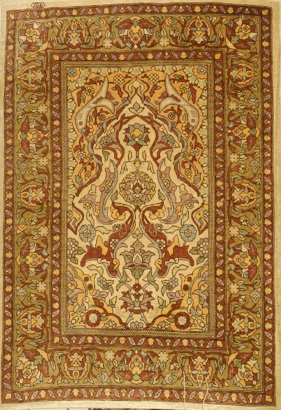 Hereke sign, TÜrkei, ca. 30 Jahre, reine Naturseide, ca. 84 x 59 cm, SchÄtzwert: 3200.- EURO, EHZ: 2