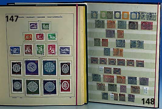 Briefmarken, Schaubek-Vordruckalbum mit Marken ehem. OstblocklÄnder, viele kompl. SÄtze aus den Jahren 1959/60 enthaltend, fÜr Sammler und ...