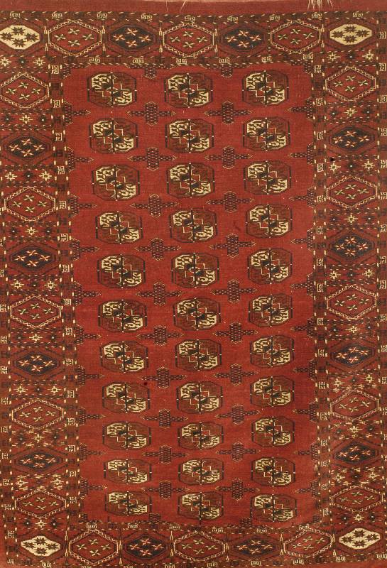 Torkmene, Turkmenistan, um 1940, Wolle auf Wolle, ca. 192 x 143 cm, EHZ: 3-4,SchÄtzwert: 1100.-Euro