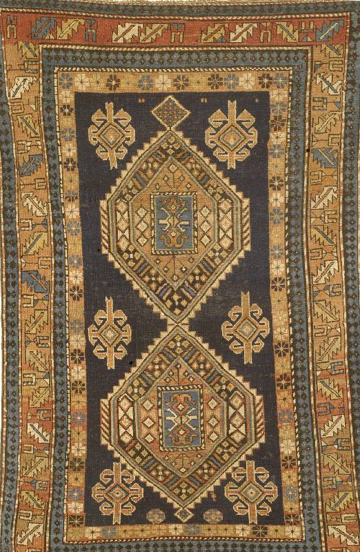 Shirwan, Rußland, um 1870, Wolle auf Wolle, ca. 155 x 95 cm, SchÄtzwert: 2800.- EURO, gleichmÄssig belaufen, altersbedingt guter Zustand