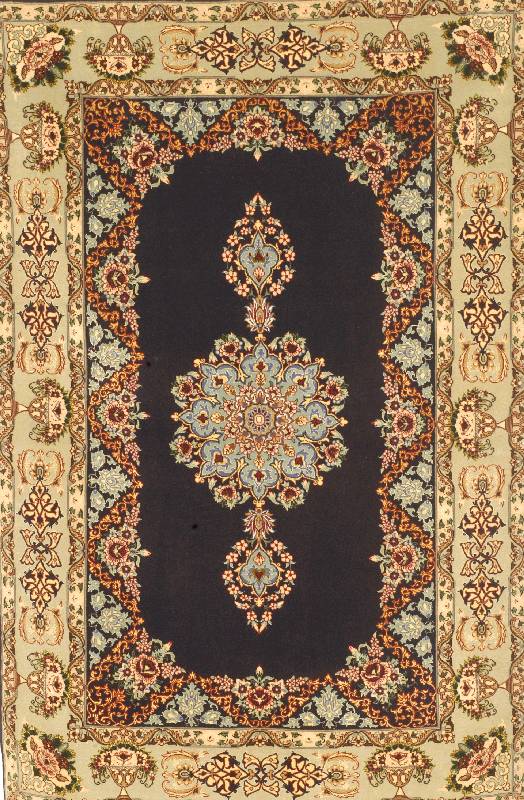 Esfahan fein, Zentralpersien, ca. 15 Jahre alt, Korkwolle mit und auf Seide, ca. 163 x 10 8 cm, SchÄtzwert: 4000.- EURO, ca. 1,0 Mio. Kn /Qm, sehr ...