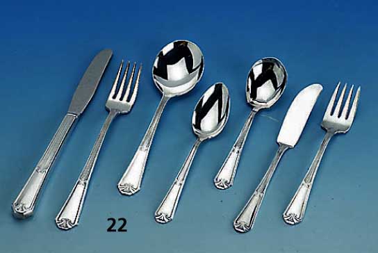 80-teiliges Besteck, William Roger Mfg. Co Intenational Silver, 1933 Modell "Fidelis", plated, 15 MenÜmesser, 15 MenÜgabeln, 14 ...