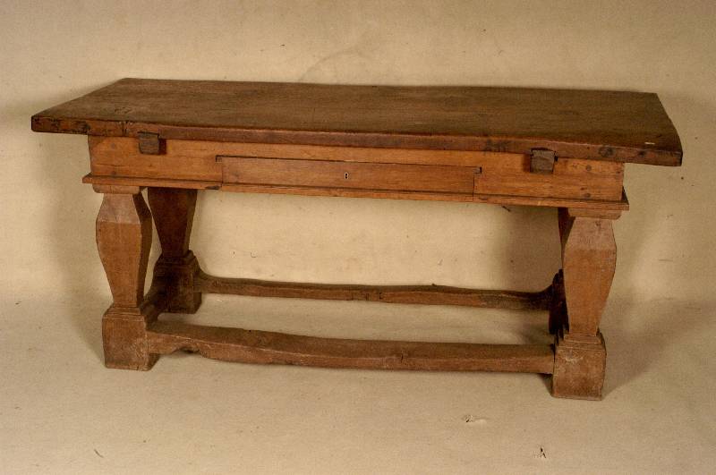 Refektoriumstisch, nach altem Vorbild, Eiche und Buche massiv, aus alten HÖlzern gefertigt, ca. 82x185x74 cm