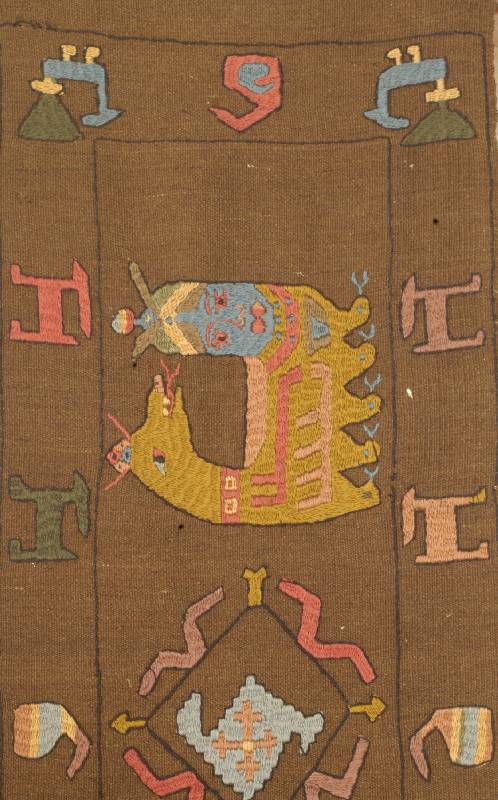 Zeltband-Shasawan, Persien, Drittel 20 Jhd, Wolle auf Wolle, ca. 407 x 36 cm, Schätzwert: 950.- EURO, EHZ: 2