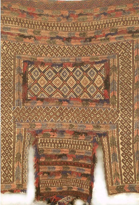 Pferdedecke-Taimani, Afghanistan, um 1930, Wolle auf Wolle, ca. 221 x 143 cm, Schätzwert: 950.- EURO, EHZ: 3