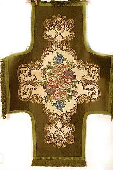 Zierdecke, Deutsch(GrÜnderzeit, um 1900, Baumwolle, ca. 110 x 78 cm, SchÄtzwert: 700.- EURO, EHZ: 3