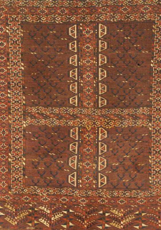 Yomuth Engsi, Turkmenistan, um 1880, Wolle auf Wolle, ca. 140 x 129 cm, Schätzwert: 3500.- EURO, EHZ: 3