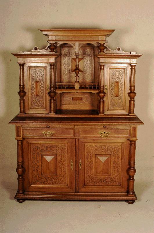 VielzweckmÖbel, deutsch, um 1890, Renaissance und Barock mit klassizistischen Elementen vereint, qualitÄtvoll auf Rahmen gearbeitet, Korpus ...