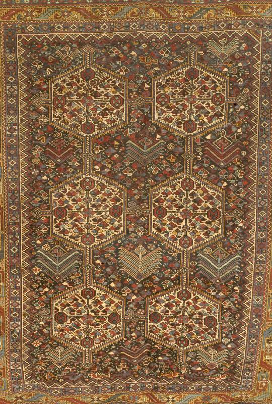 Chamseh, Persien, um 1900, Wolle auf Wolle, ca. 208 x 177 cm, Schätzwert: 2200.- EURO, EHZ: 3