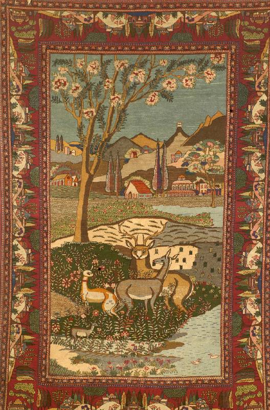 Keschan Alt, Persien, Um 1930, Korkwolle, ca. 204 x 131 cm, Schätzwert: 4500.- EURO, EHZ: 2