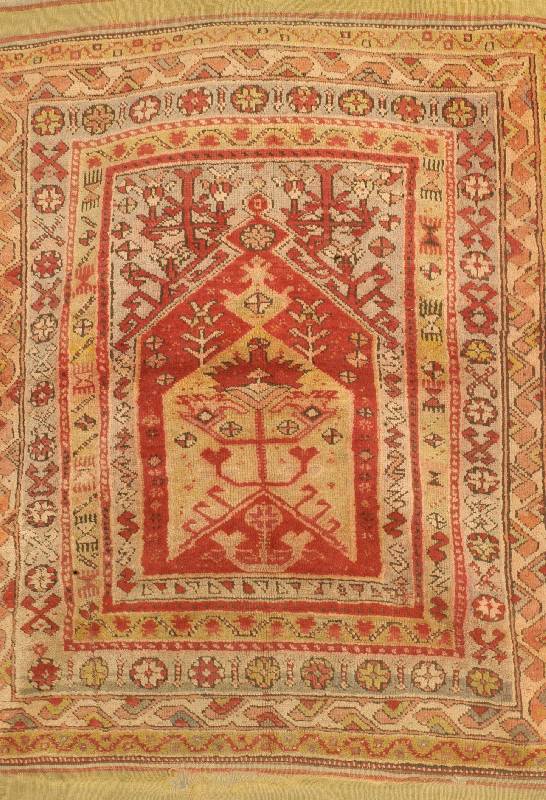Konya Gebetsteppich, Türkei, um 1900, Wolle auf Wolle, ca. 184 x 138 cm, Schätzwert: 2900.- EURO, EHZ: 3, Kelim zum teil beschädigt