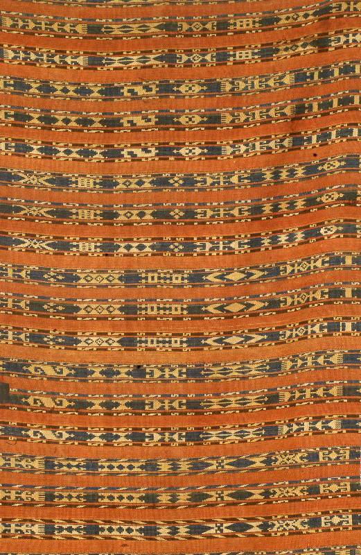 Sumakh,Streifenkelim, Usbekistan, um 1860, Wolle auf Wolle, ca. 296 x 130 cm, Schätzwert: 3000.- EURO, Naturfarben, EHZ: 4. Antik