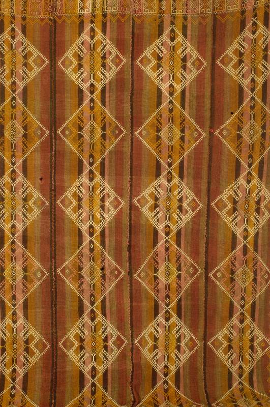 Erzurum-Kelim, Ost-Anatolien, um 1900, Wolle auf Wolle, ca. 300 x 164 cm, Schätzwert: 1800.- EURO, Sayrek-Cicim Technik, vierbahnig, Naturfarben, ...