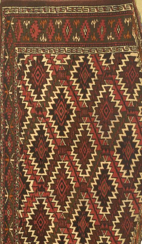 Yomuth-Asmalyk, Russland, um 1890, Wolle auf Wolle, ca. 110 x 65 cm, Schätzwert: 1500.- EURO, Flechtrand und Wollquasten, EHZ: 2