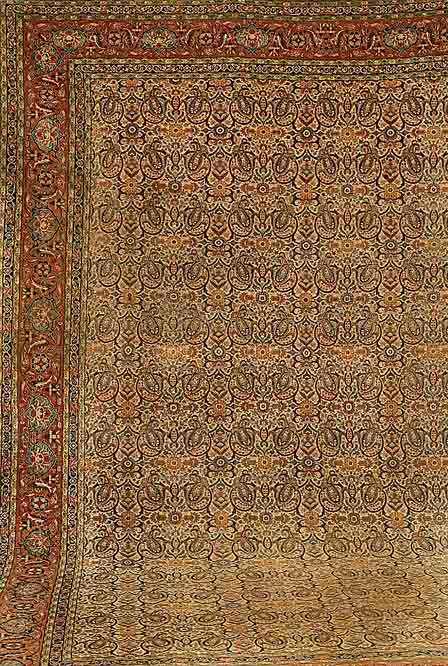 Keschan Antik fein, Persien, ca. 1880 Jahre, Wolle auf Baumwolle, ca. 414 x 309 cm, SchÄtzwert: 30000.- EURO, EHZ: 3-4