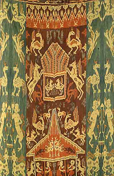 Sumba Ikat, Indonesien, ca. 60 Jahre, Baumwolle, ca. 255 x 120 cm, SchÄtzwert: 1400.- EURO, EHZ: 2