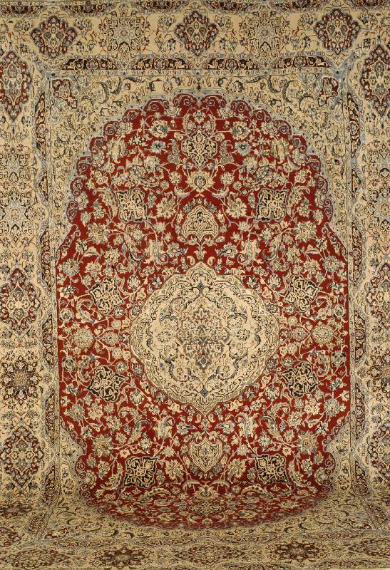 Nain Fein, Persien, ca. 20 Jahre, Korkwolle mit Seide, ca. 380 x 245 cm, Schätzwert: 3900.- EURO, ca. 550.000 Kn/qm, EHZ: 2