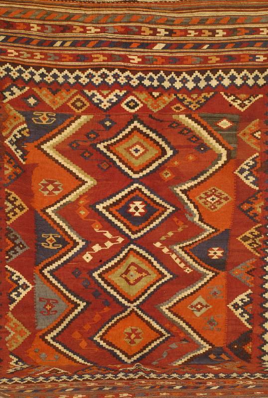 Gashgai_Kelim, Persien, ca. 50 Jahre, Wolle auf Wolle, ca. 250 x 170 cm, SchÄtzwert: 1600.- EURO, EHZ: 2