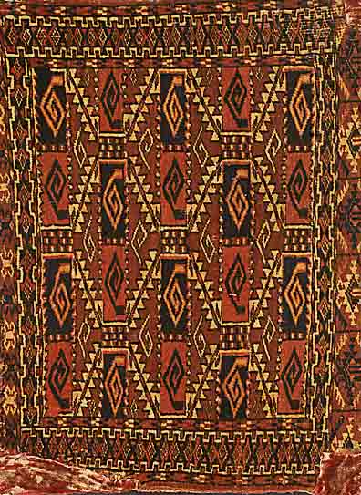 Torba, Torkmenistan, um 1910, Wolle auf Wolle, ca. 50 x 38 cm, SchÄtzwert: 950.- EURO, EHZ: 3-4