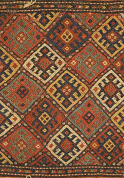 Tschenfront (sumakh), Shasawan, um 1930, Wolle auf Wolle, ca. 47 x 37 cm, SchÄtzwert: 650.- EURO, EHZ: 2