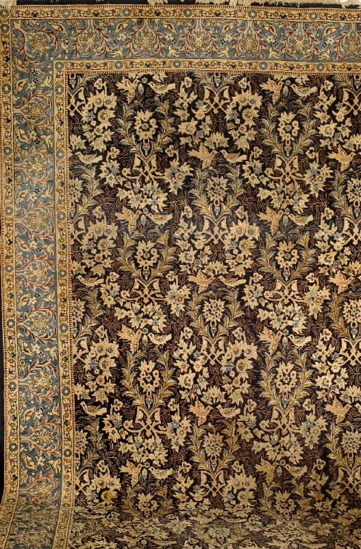 Ghom, Persien, ca. 40 Jahre, Flor Wolle mit Seide, ca. 340 x 240 cm, Schätzwert: 1900.- EURO, Reinigungsbedürftig, EHZ: 3