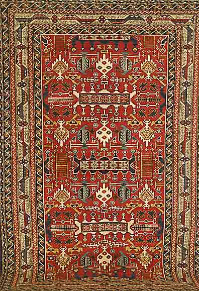 Shirwan, Rußland, ca. 60 Jahre, Wolle auf Baumwolle, ca. 226 x 148 cm, SchÄtzwert: 1600.- EURO, EHZ: 4