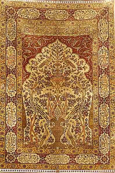 Hereke fein sign, TÜrkei, um 1950, reine Naturseide, ca. 152 x 101 cm, SchÄtzwert: 6500.- EURO, ca. 1,0 Mio. Kn/qm, EHZ: 2