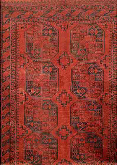 Dolatabad, Afghanistan, ca. 40 Jahre, Wolle auf Wolle, ca. 232 x 177 cm, Schätzwert: 800.- EURO, EHZ: 3-4