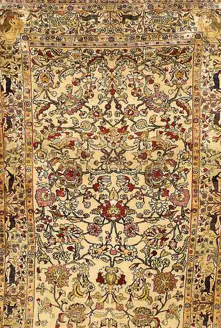 Suf Keschan, Persien, um 1890, reine Naturseide, ca. 192 x 127 cm, SchÄtzwert: 11500.- EURO, EHZ: 3