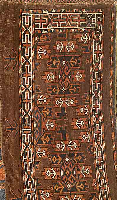 Yamut Torba, Torkmanestan, um 1900, Wolle auf Wolle, ca. 80 x 40 cm, SchÄtzwert: 650.- EURO, EHZ: 3