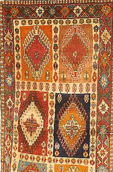 Gabbeh alt, Persien, ca. 50 Jahre, Wolle auf Wolle, ca. 196 x 96 cm, SchÄtzwert: 750.- EURO, EHZ: 2-3
