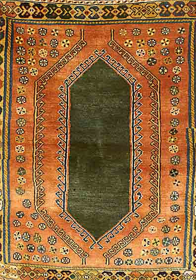 Yalameh, Persien, ca. 40 Jahre, Wolle auf Wolle, ca. 130 x 115 cm, SchÄtzwert: 650.- EURO, EHZ: 2