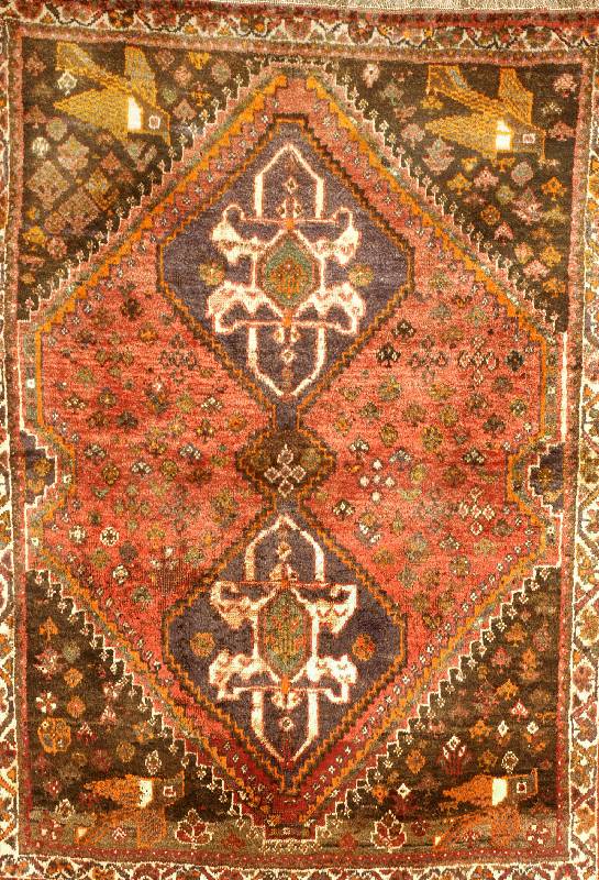 Gabbeh Alt, Persien, ca. 30 Jahre, Wolle auf Wolle, ca. 167 x 124 cm, SchÄtzwert: 390.- EURO, Ehz: 3. Seltenes Maß