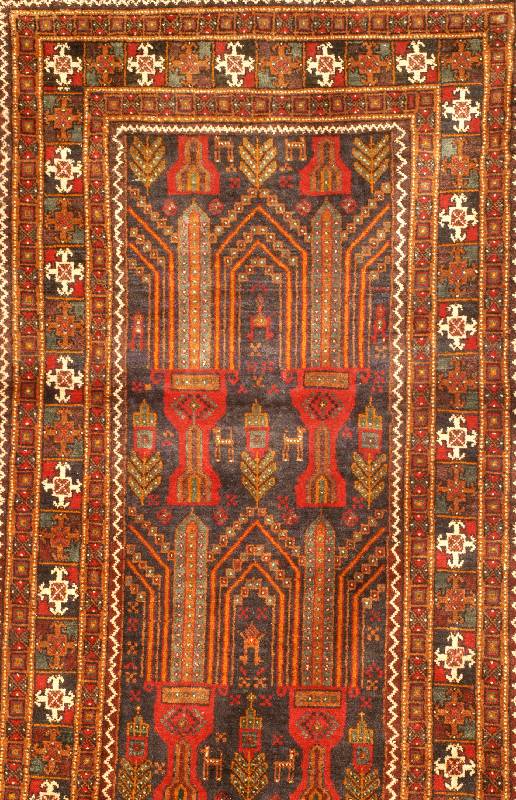 Belutsch, Persien, ca. 40 Jahre, Wolle auf Baumwolle, ca. 233 x 103 cm, Schätzwert: 590.- EURO, Ehz: 3, gereingt.