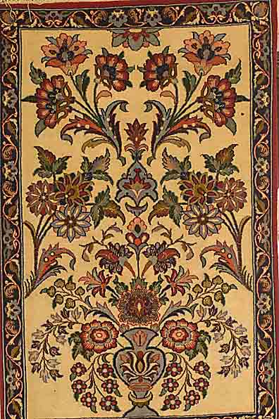 Esfahan fein, Persien, ca. 40 Jahre, Korkwolle mit Seide, ca. 91 x 60 cm, SchÄtzwert: 1200.- EURO, ca. 900.000 Kn/qm, EHZ: 1-2