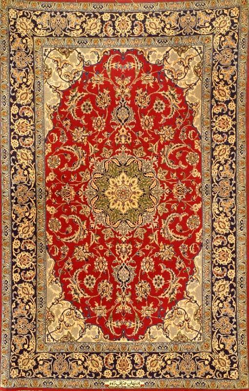 Esfahan fein sign, Persien, neuwertig, Korkwolle mit und auf Seide, ca. 175 x 112 cm, SchÄtzwert: 3200.- EURO, ca. 1,0 Mio. Kn/qm, feiner edler ...