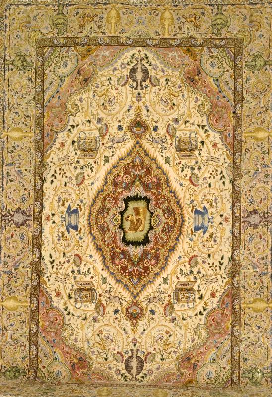 TÄbriz fein, Persien, ca. 15 Jahre, Korkwolle mit und auf Seide, ca. 304 x 196 cm, SchÄtzwert: 14000.- EURO, ca. 800.000 Kn/qm, EHZ: 1-2