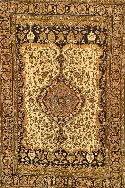 Farahan fein Antik, Persien, um 1910, Wolle auf Baumwolle, ca. 202 x 137 cm, SchÄtzwert: 9800.- EURO, EHZ: 2, schÖn gezeichnete Herati BordÜre ...